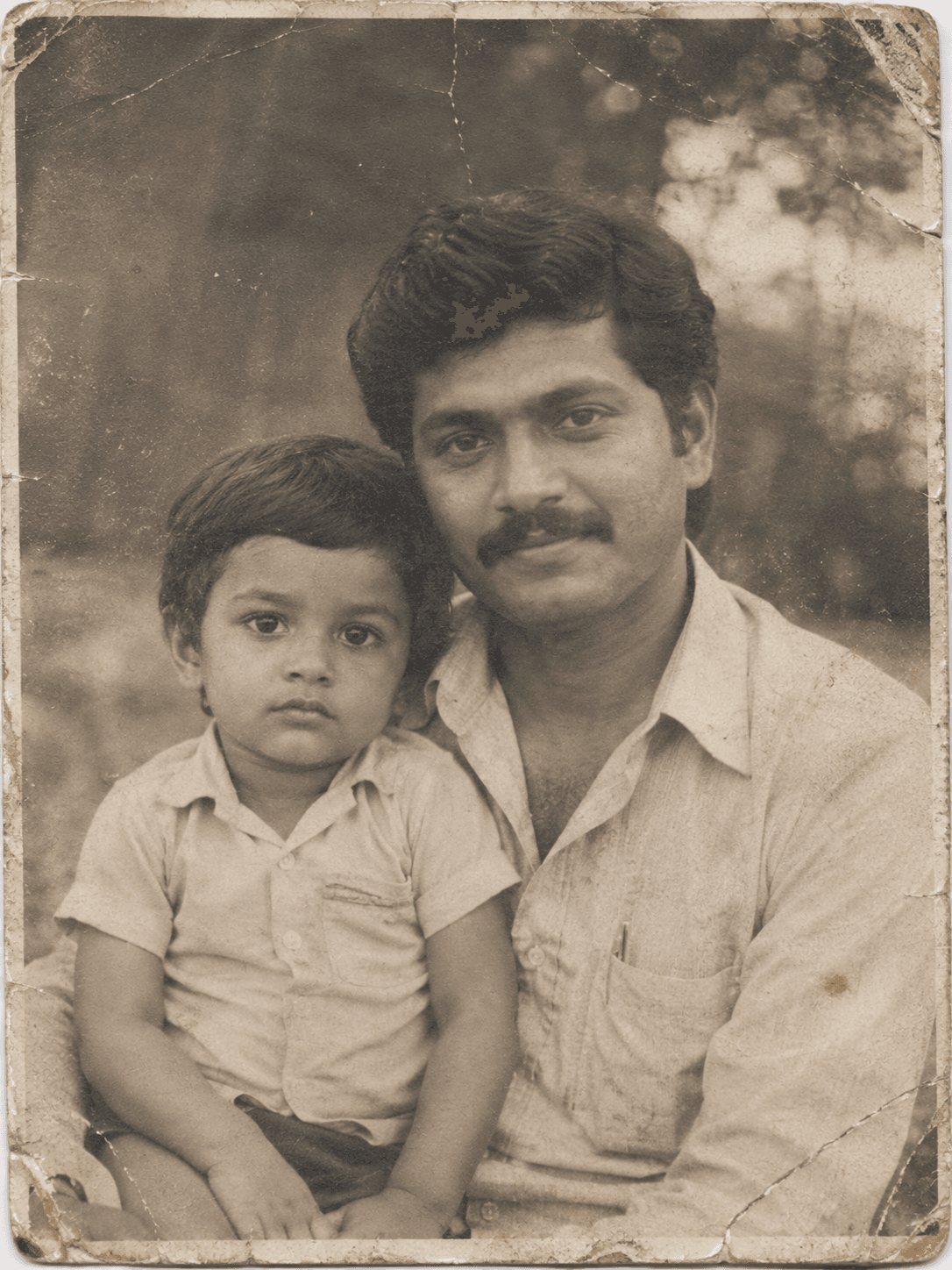 Family photo, 1086 × 1448, before upscaling